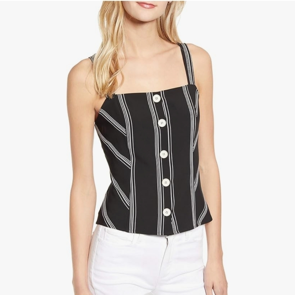 Vince Camuto Sleeveless Button Top